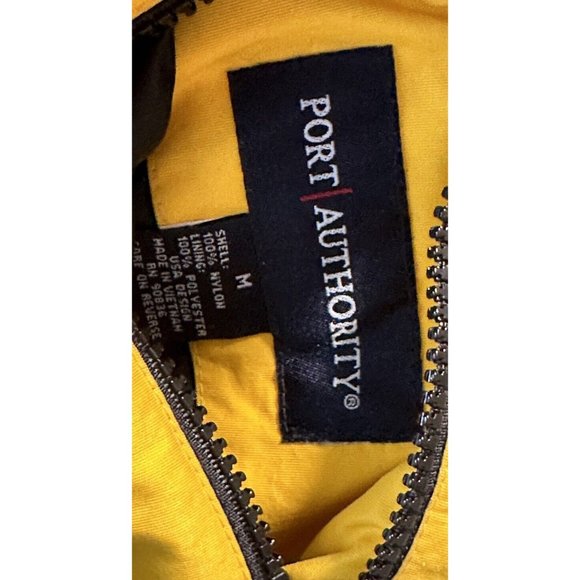 Port Authorities Men Charger Vest Black Yellow Reversible Zip Wind Water Res  M - Picture 9 of 10